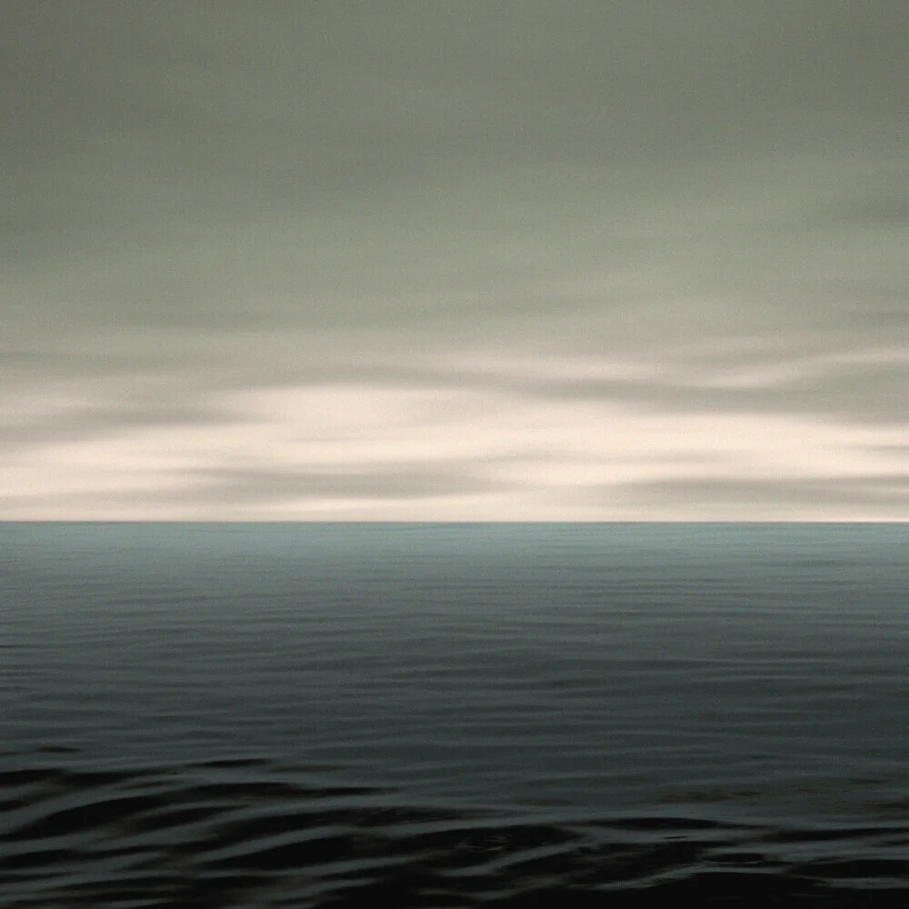 Photo art by Lena Weisbek: serene landscape featuring sea and clouds in soft hues