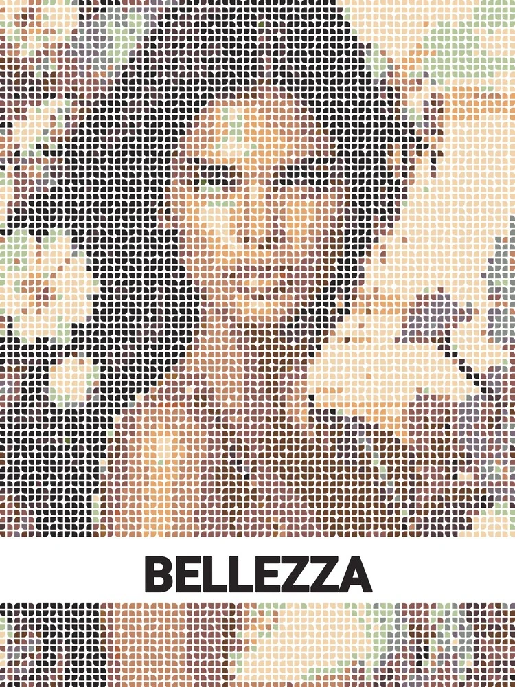 Photo art by Sasha Lend: stylish portrait with floral pattern