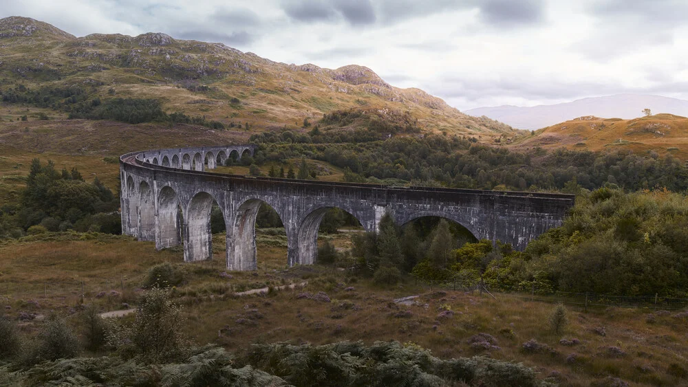 Photo art by Norbert Gräf: Glenfinnan Viaduct on a cloudy day in Scotland