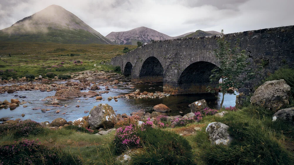 Photo art by Norbert Gräf: old bridge over a calm Scottish river