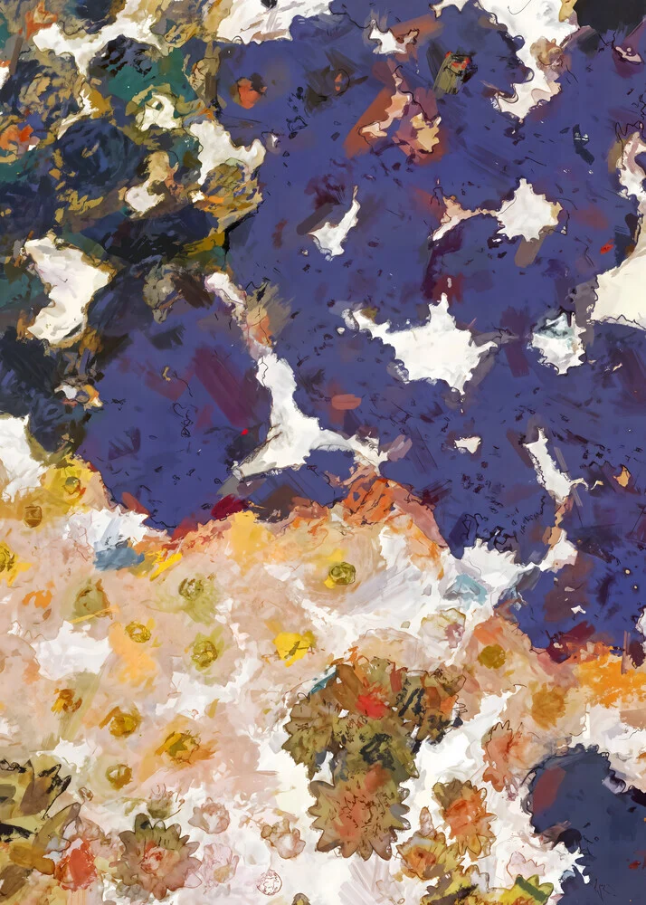 Fotokunst von Uma Gokhale: florale Komposition mit sanften Farben und harmonischer Stimmung