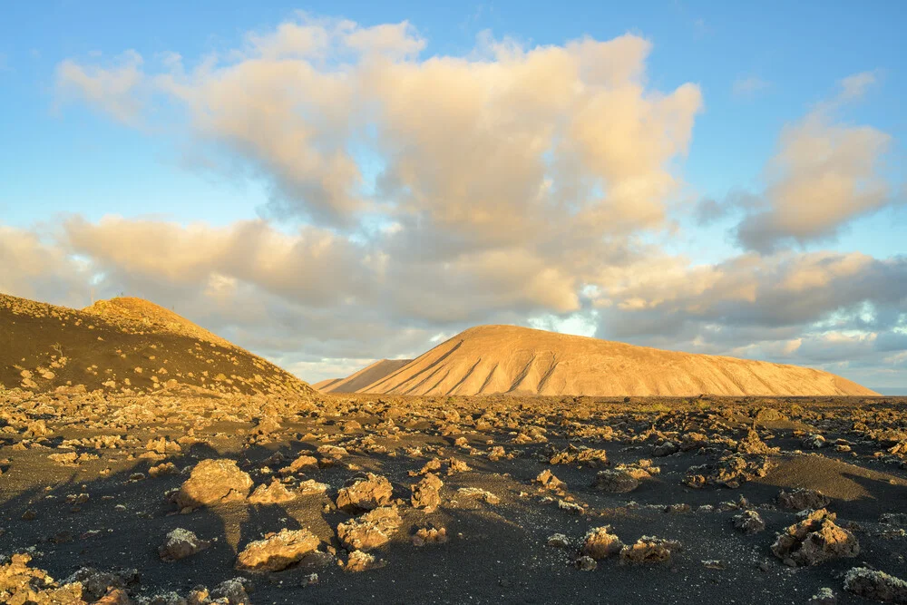 Photo art by Michael Valjak: serene landscape of Caldera Blanca on Lanzarote