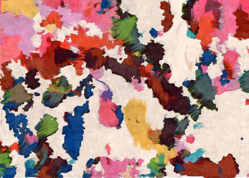 Wall art by Uma Gokhale: gentle abstract composition in pastel tones