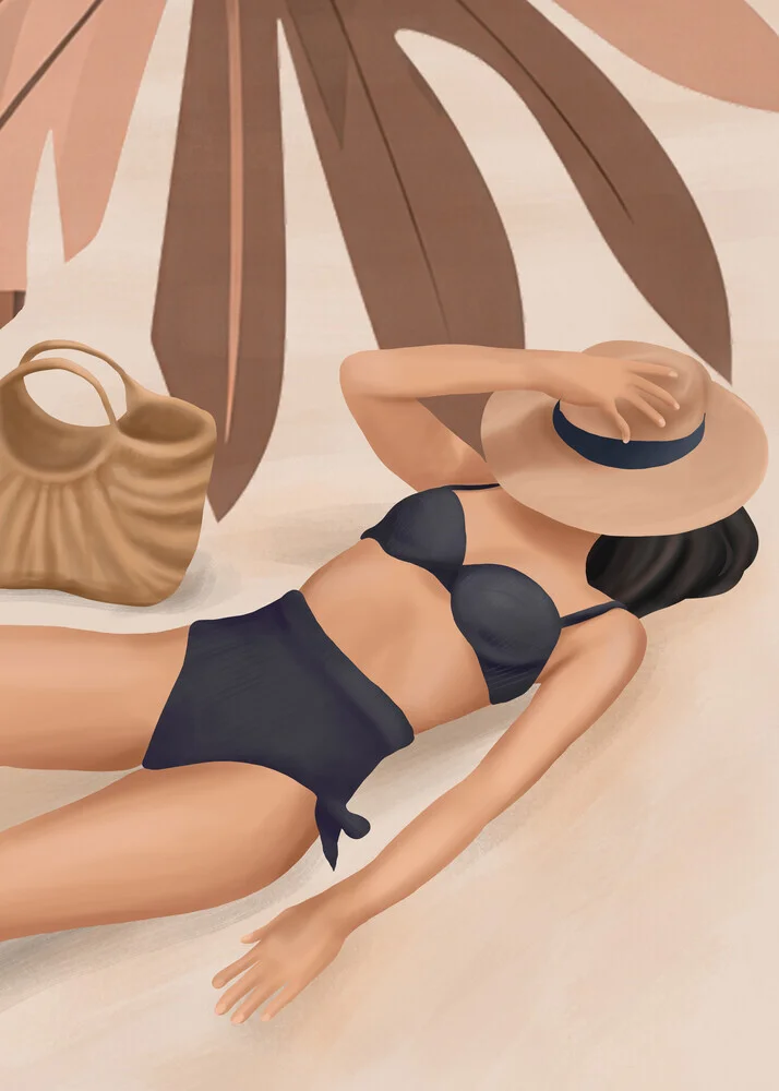Illustration by Branka Kodžoman: relaxing summer vibe at the beach