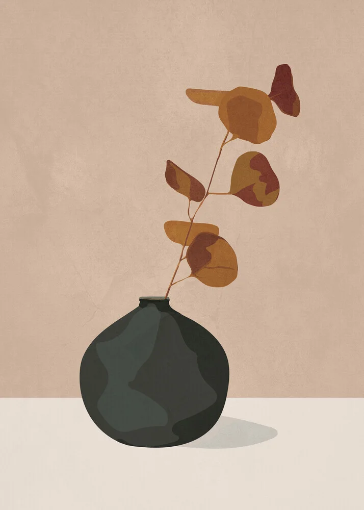 Illustration von Branka Kodžoman: Eukalyptus in sanften Erdtönen