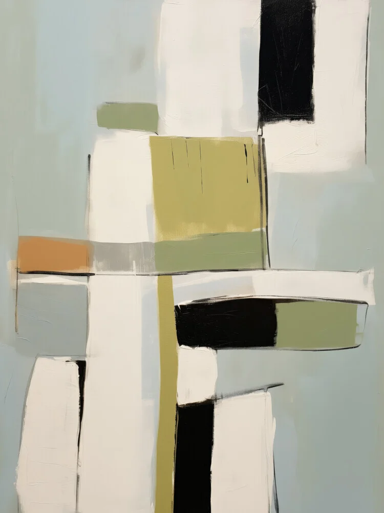 Abstract depiction of blocks in soft colors creating a calm atmosphere.