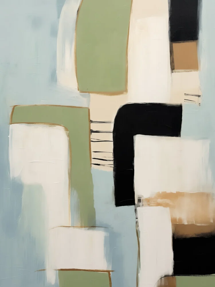 Abstract illustration by Branka Kodžoman: geometric shapes in calming colors.