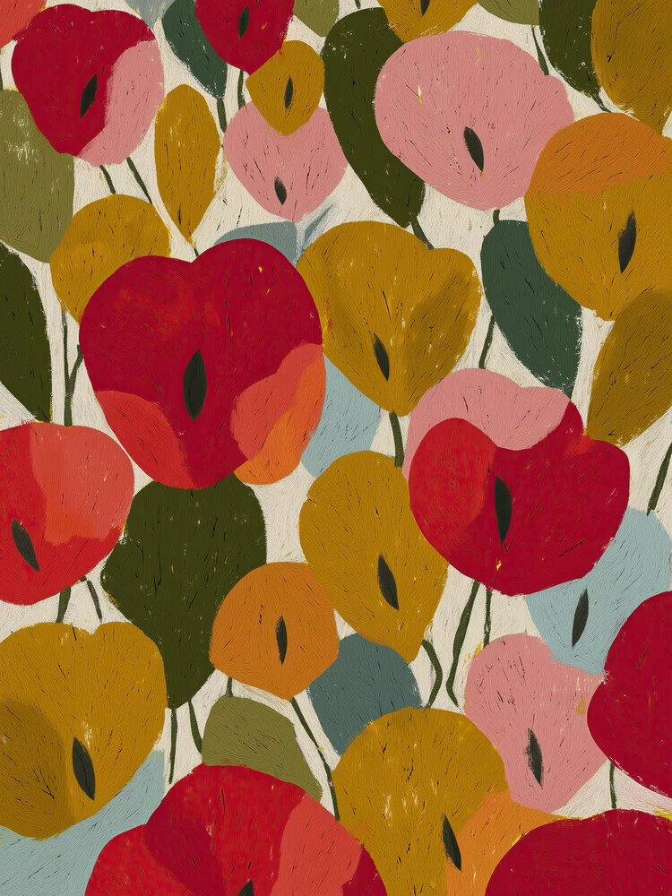 Illustration von Branka Kodžoman: florale Motive in sanften Farben