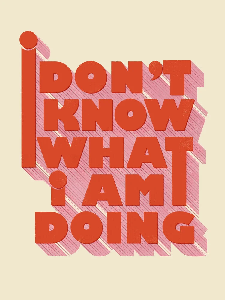 Wall art with humorous typography: retro design and playful lettering.