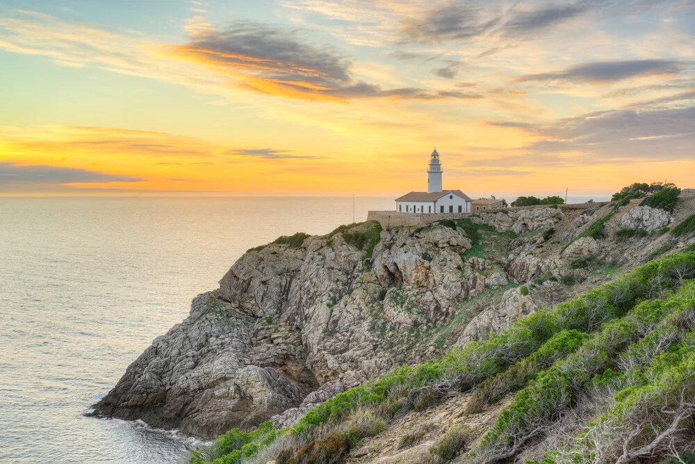 Photo art: View of Capdepera Lighthouse in Mallorca at sunrise