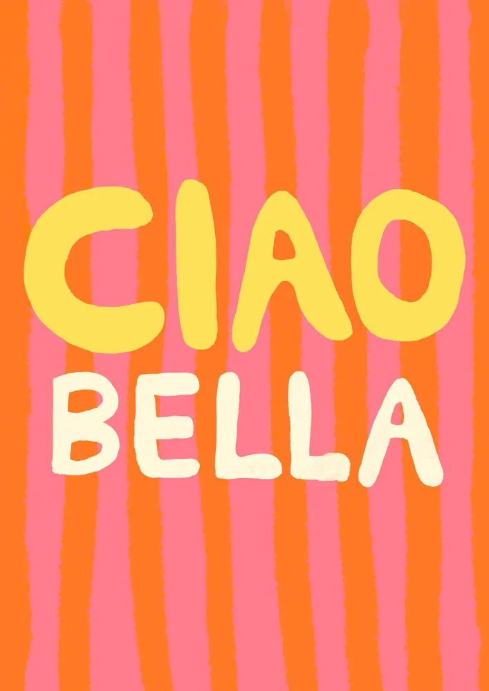 Illustration by Jacky Eitzert: Colorful typographic design with Italian flair