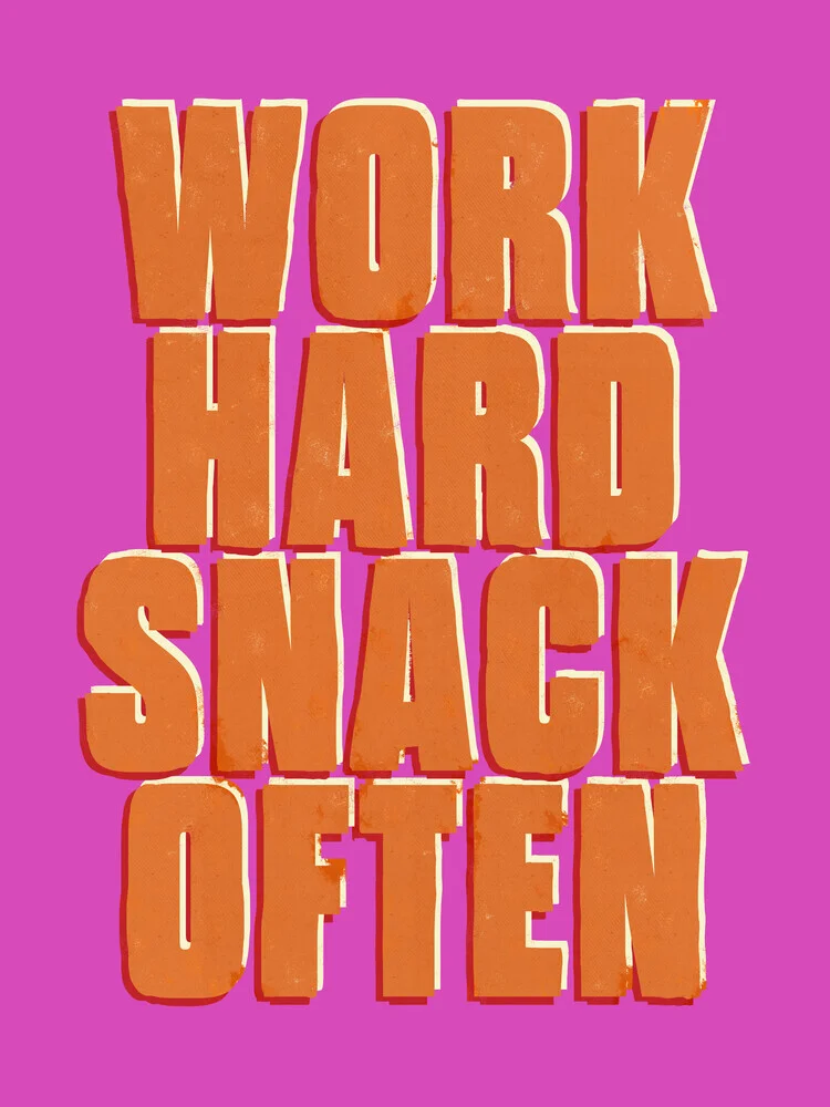 Wall art featuring a humorous typographic design by Ania Więcław.