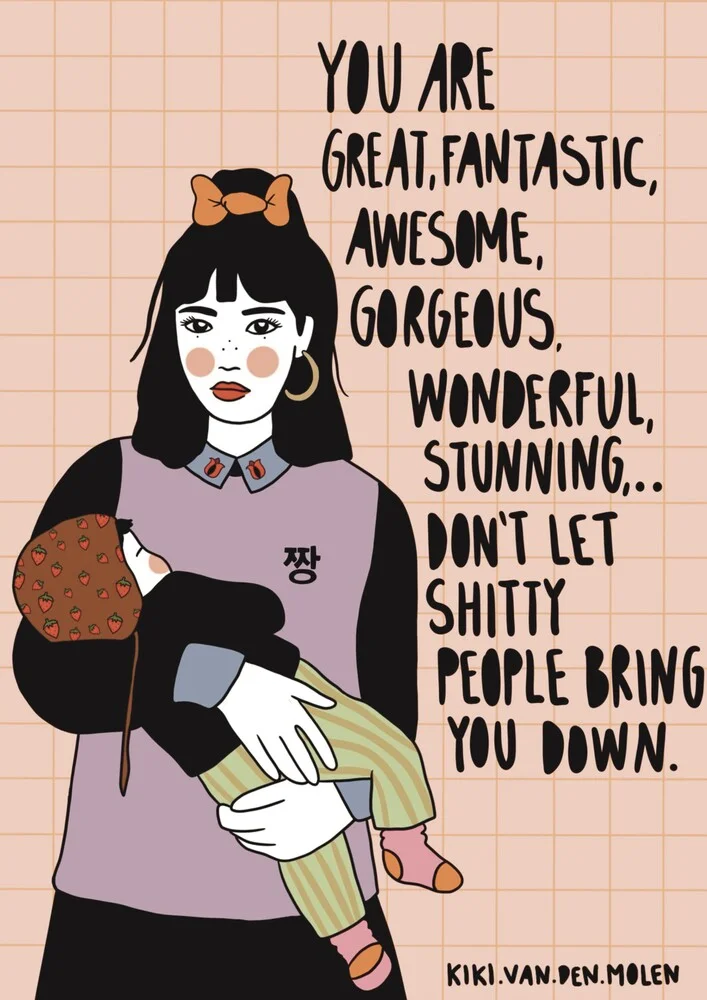 Stylish illustration by Kirstina Termühlen: powerful female empowerment