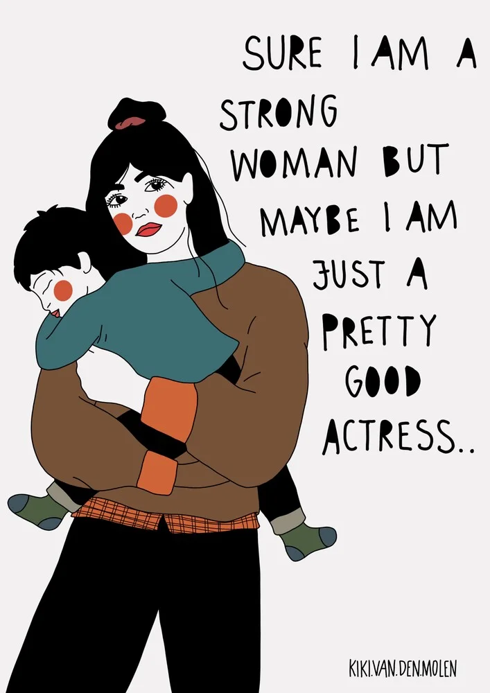 Illustration by Kiki Van Den Molen: stylish depiction of an actress.