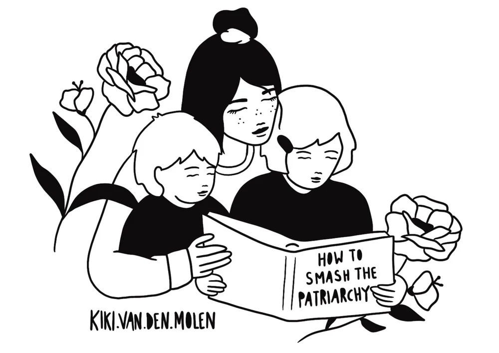 Illustration by Kiki Van Den Molen: feminist message empowering women