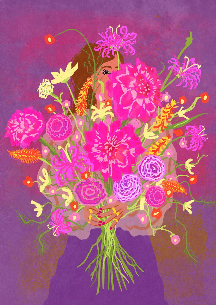 Illustration by Raissa Oltmanns: colorful bouquet with vibrant hues