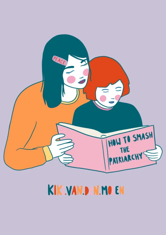 Illustration by Kiki Van Den Molen: powerful feminist theme