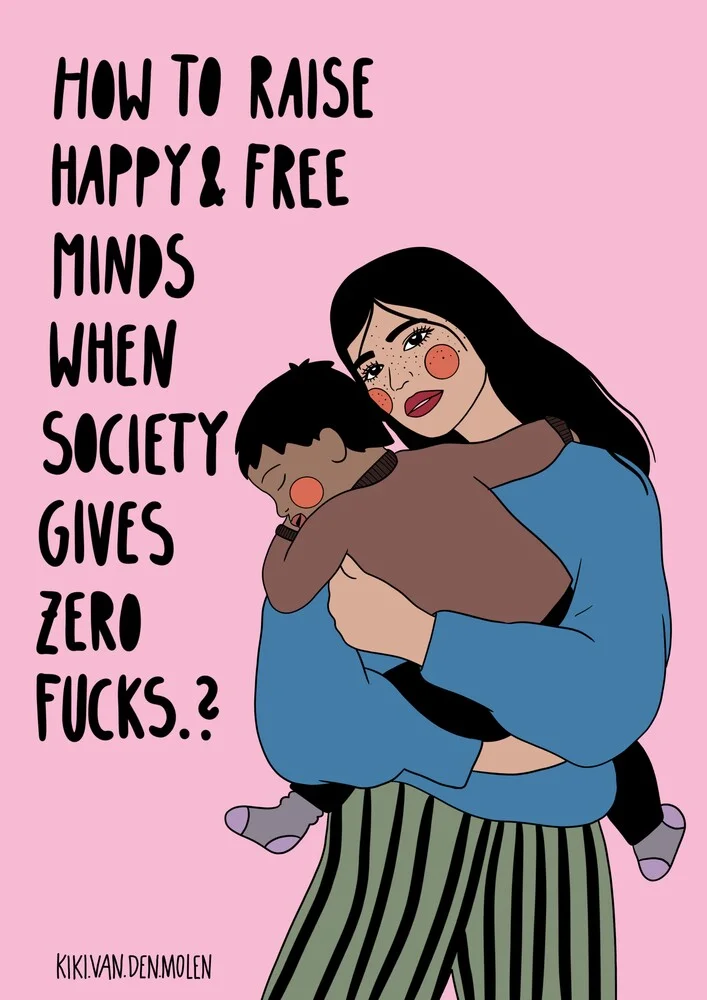 Illustration von Kiki Van Den Molen: sanfte Farben und freundliche Botschaft zur Mutterschaft