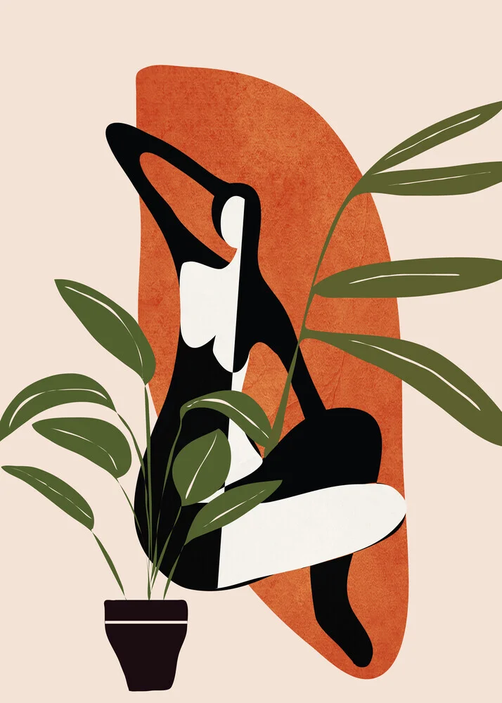 Abstract female figure by Branka Kodžoman: harmonious composition in soft colors.