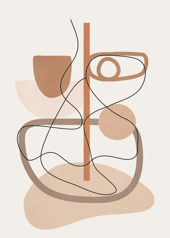 Abstrakte Illustration von Branka Kodžoman mit sanften Linien und ruhigen Formen.