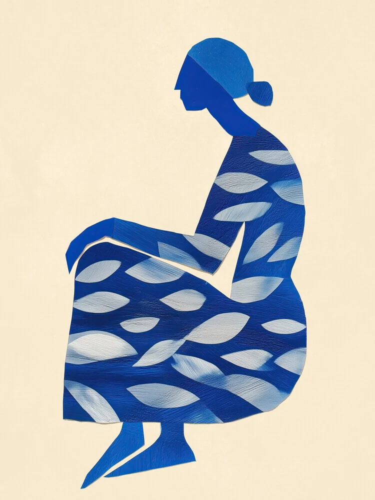 Illustration von Branka Kodžoman: Frau umgeben von Blättern, sanfte Farben und ruhige Stimmung