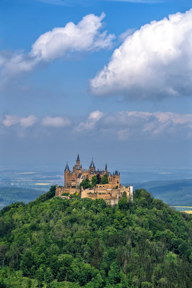 Photo art by Achim Thomae: Hohenzollern Castle above a cloud in the Swabian Alb