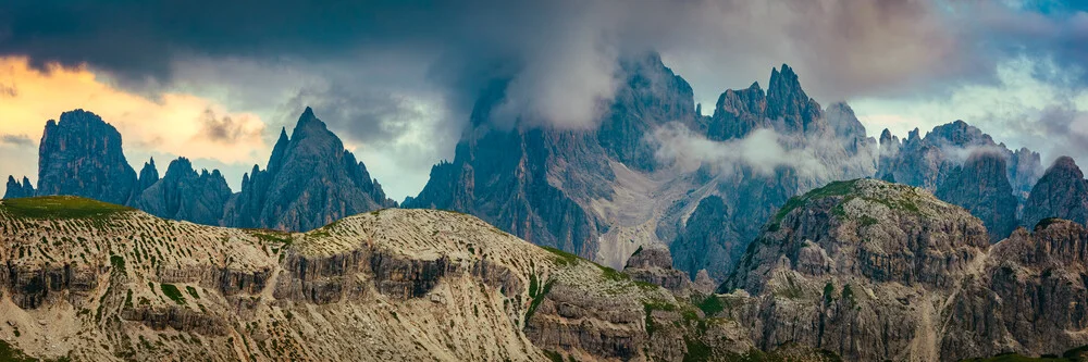Photo art by Martin Wasilewski: panorama of Cadini di Misurina in summer