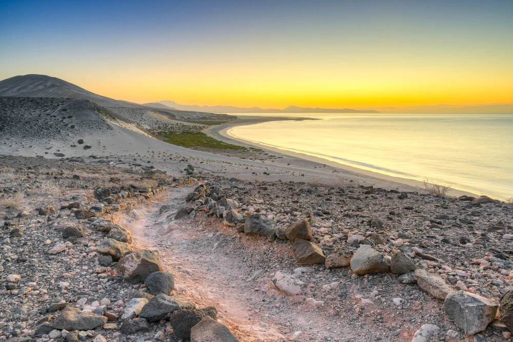 Photo art by Michael Valjak: view of Playa de Sotavento on Fuerteventura