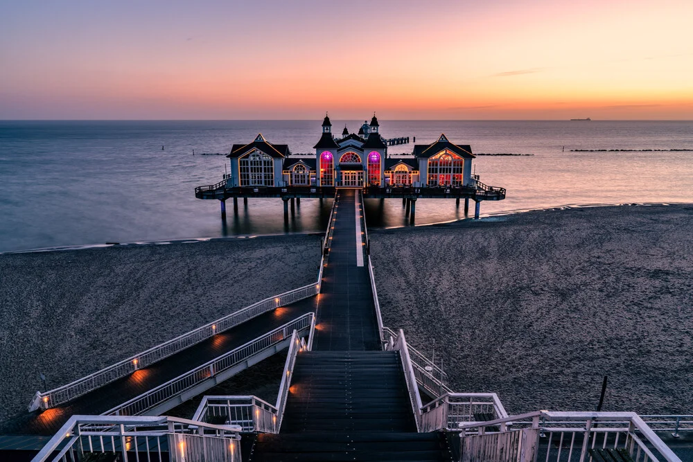 Photo art by Achim Thomae: Sunrise over the coastline of Rügen