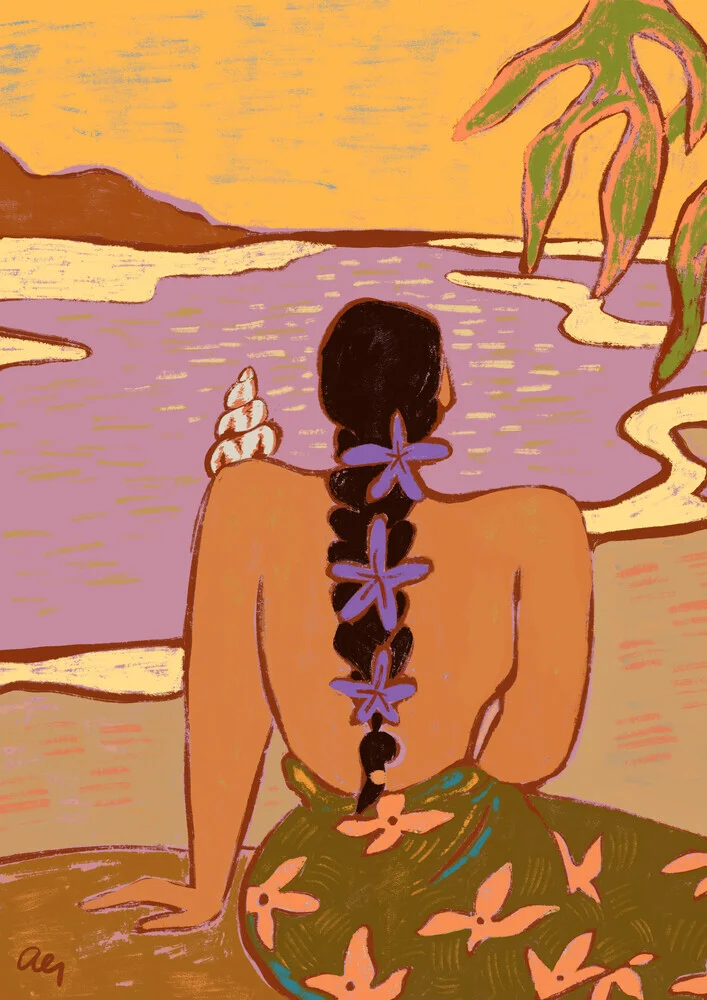 Wall art by Arty Guava: playful, feminine illustration in warm colors
