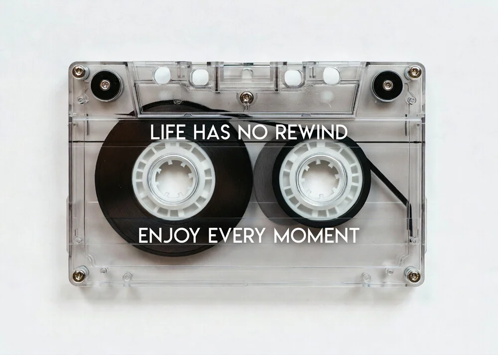 Wall art by Daniel Leo: humorous illustration featuring a tape motif and an inspiring quote
