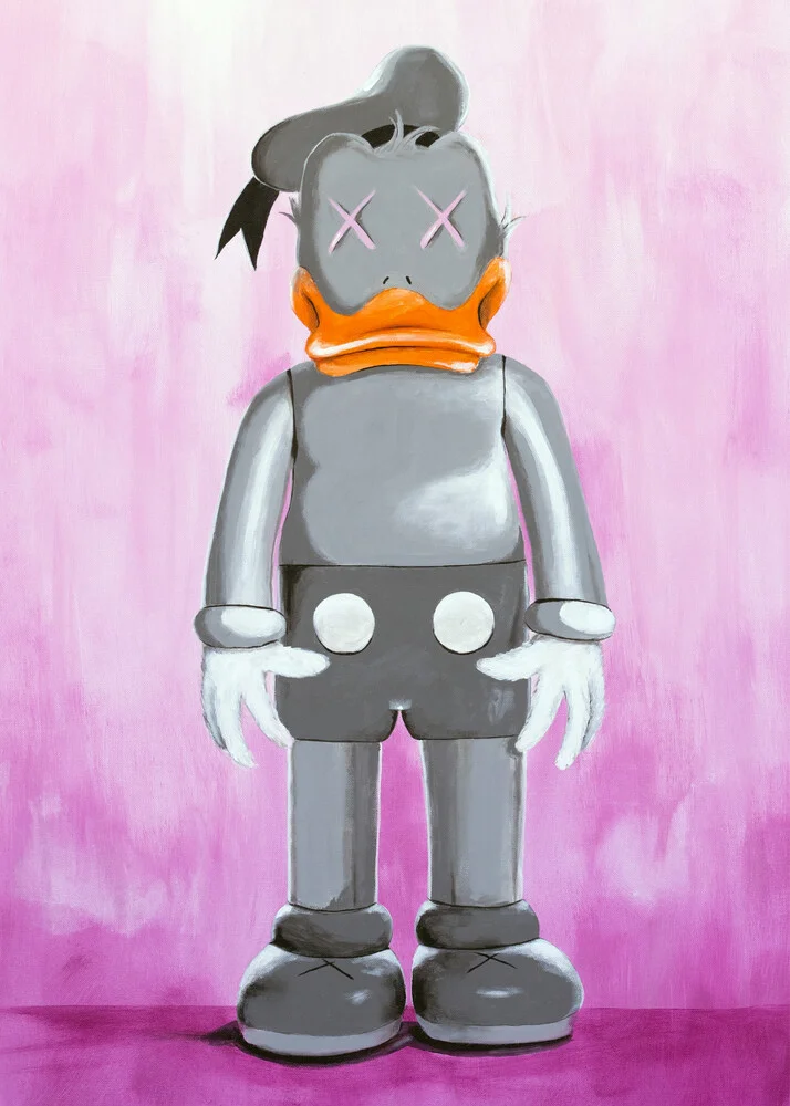 Colorful illustration by Daniel Leo: funny characters in pink pop art style.