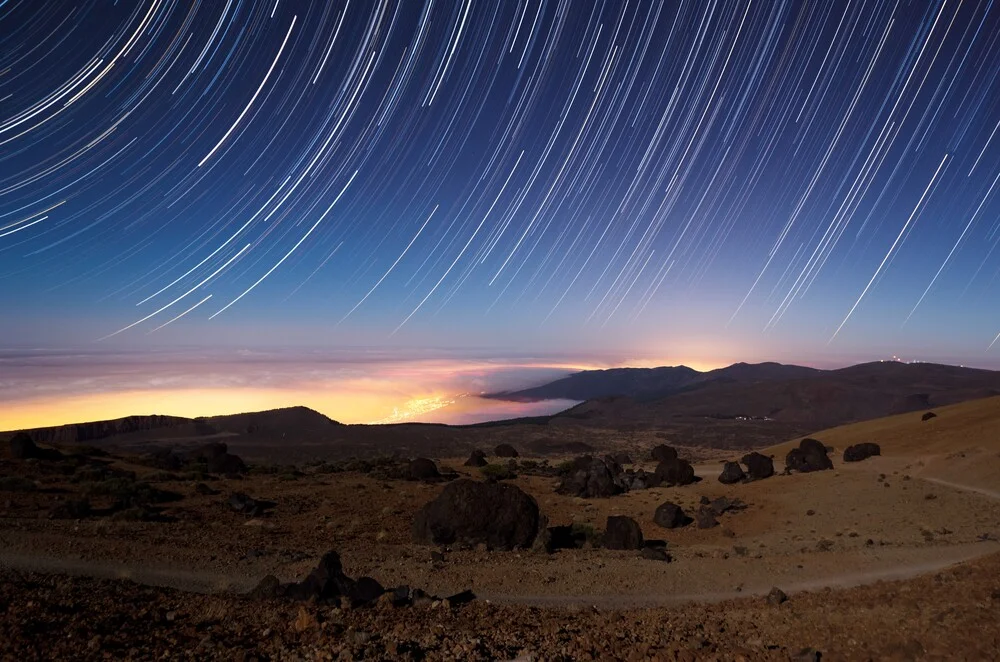 Huevos del Teide - Startrail - Fineart photography by Marco Entchev