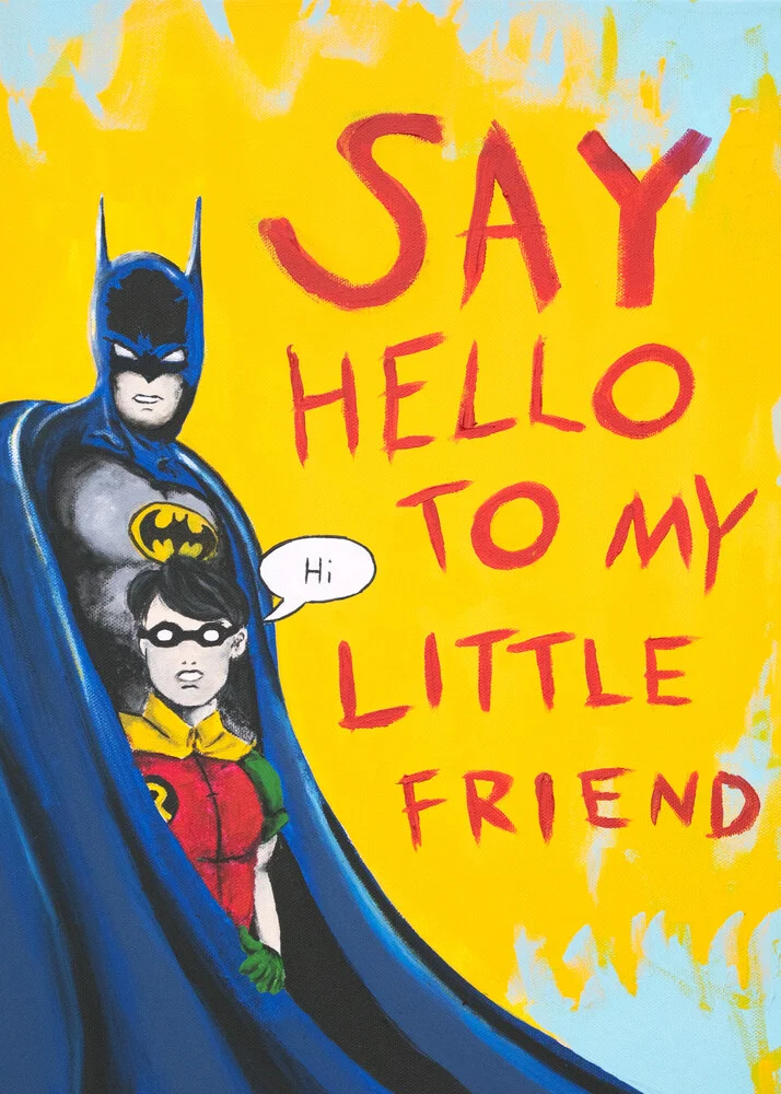Illustration by Daniel Leo: cheerful robin with a quote in comic style