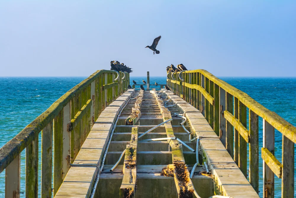 Photo art by Martin Wasilewski: old pier in Sassnitz by the Baltic Sea shore