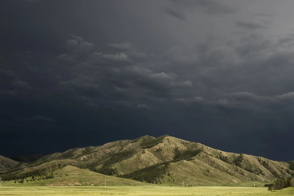 Dark Sky over Mongolian Plains - fotokunst von Schoo Flemming