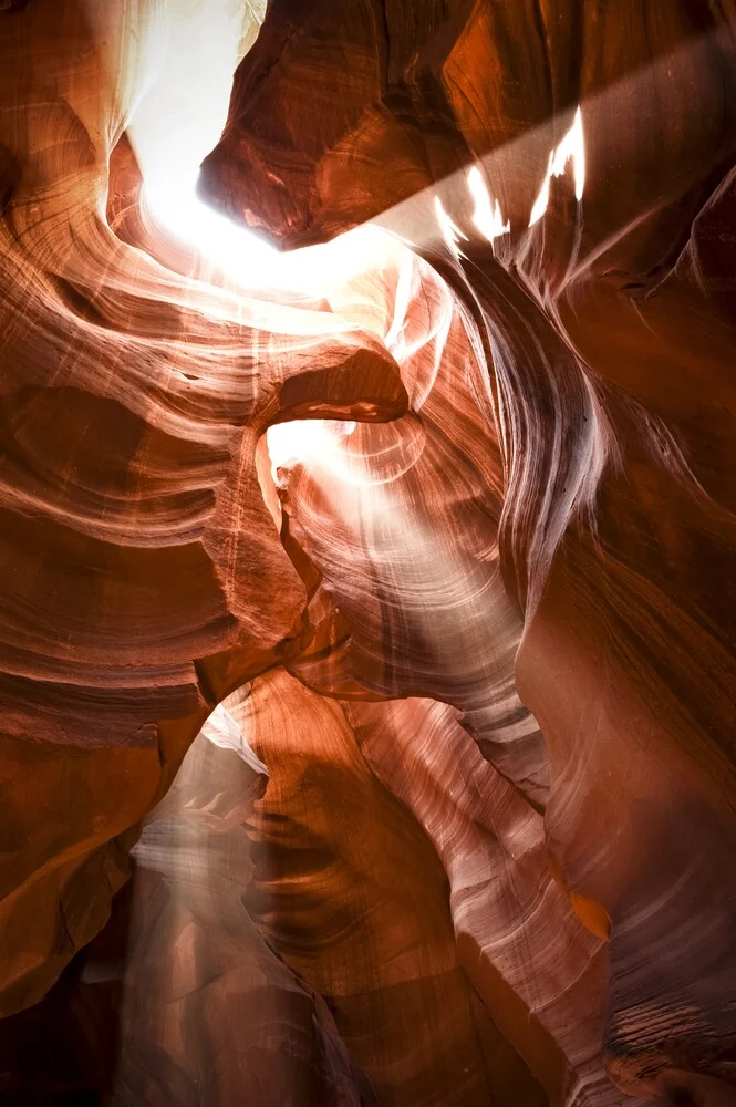 Sun Beam in Slot Canyon - Fineart photography by Michael Stein