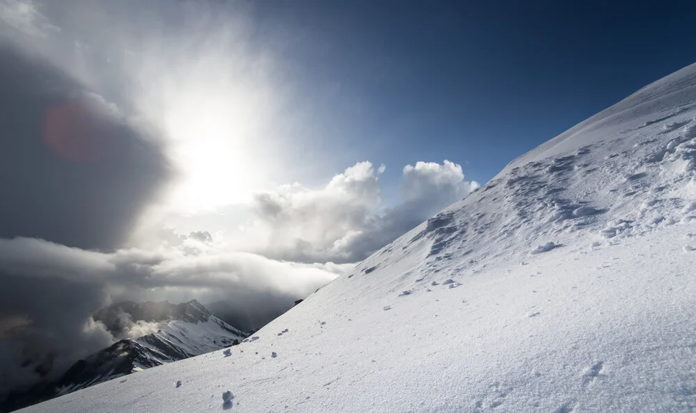 Sonnenuntergang am Gletscher - fotokunst von Christian Schipflinger