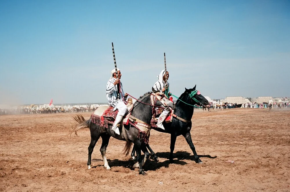 Fantasia competition near Rabat Morocco - fotokunst von Jim Delcid