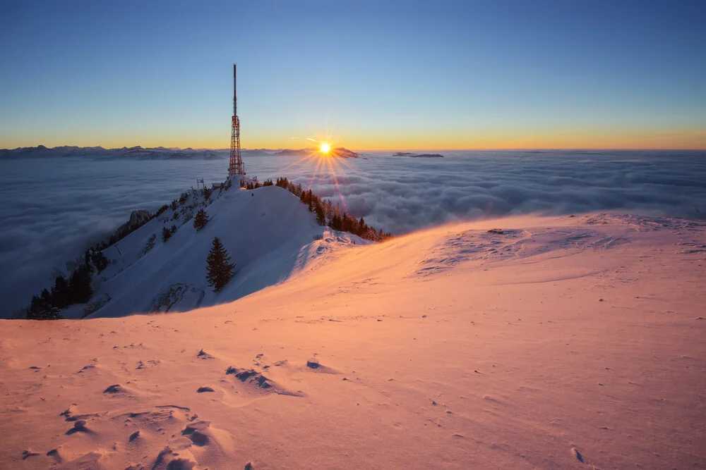 Grünten Sonnenuntergang - fotokunst von Immanuel Rapp