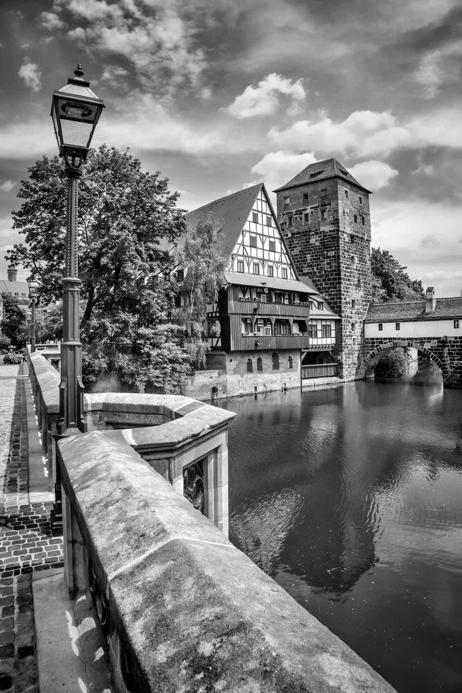 NÜRNBERG Blick von der Maxbrücke zum Henkersteg - fotokunst von Melanie Viola