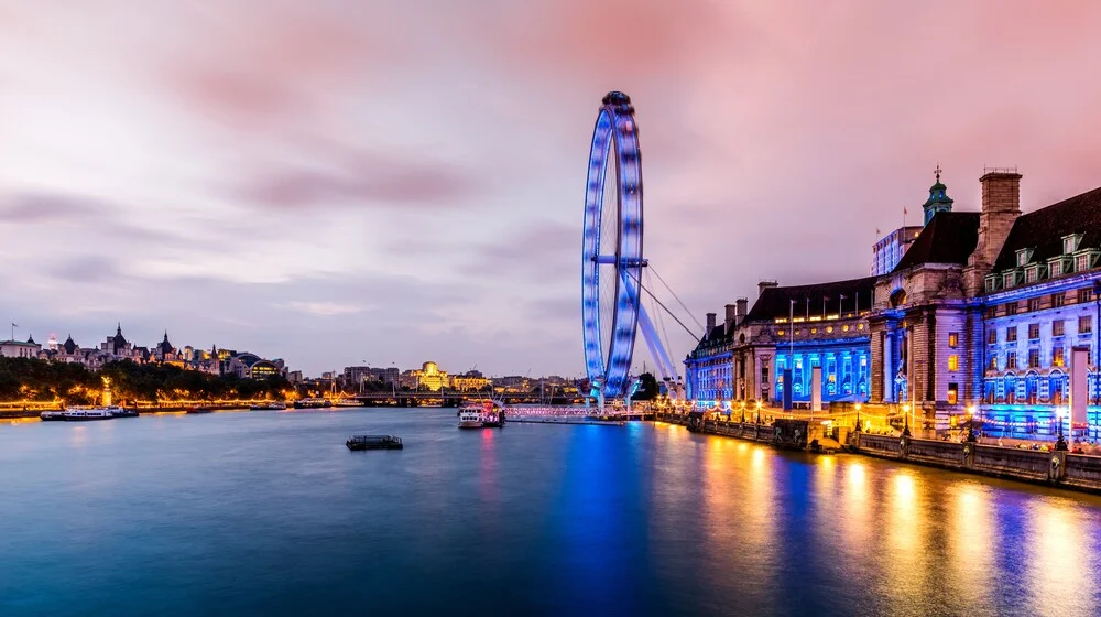 London Eye und Themse - Fineart photography by David Engel