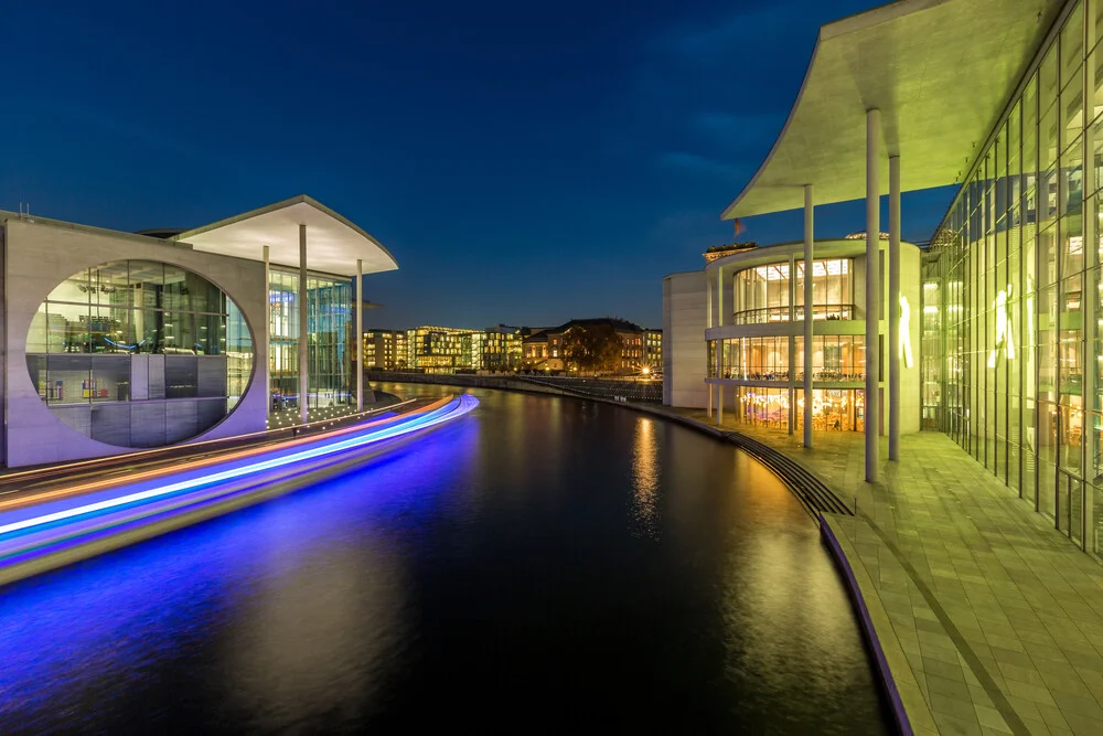 Light trails on the river Spree - Fineart photography by Vladan Radivojac