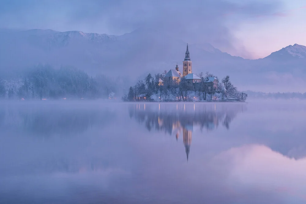 Lake Bled on a winter morning - Fineart photography by Aleš Krivec