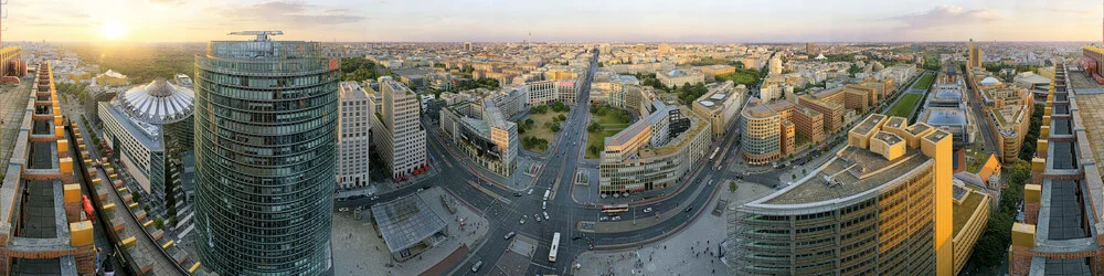 Potsdam Platz Berlin Sunset Panorama - fotokunst von André Stiebitz