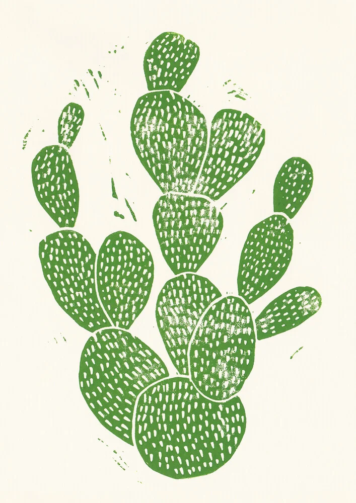 Linocut Cactus - Fineart photography by Bianca Green