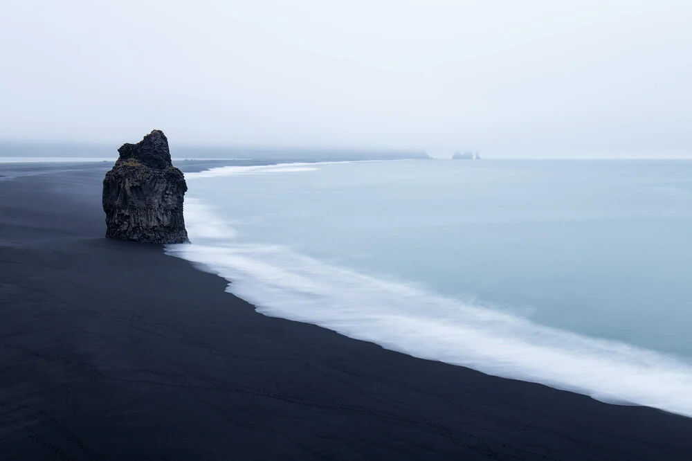 Lonely Rock At Dyrhólaey Beach - Fineart photography by Moritz Esser