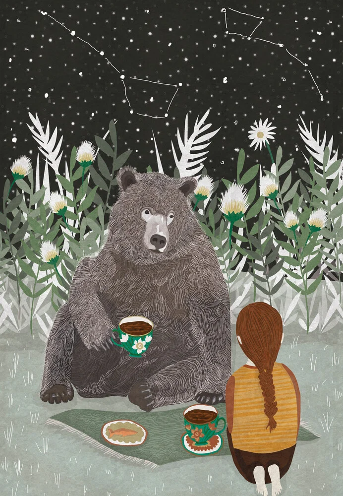 BEAR TEA TIME - fotokunst von Amalia Restrepo