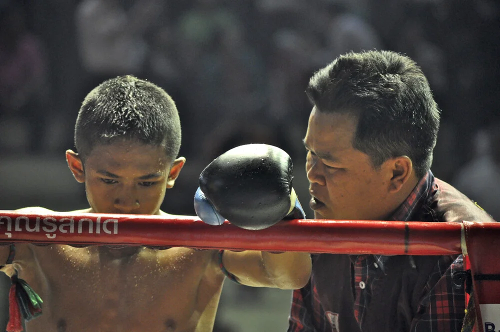 Muay Thai with coach - Fineart photography by Thomas Heinrich