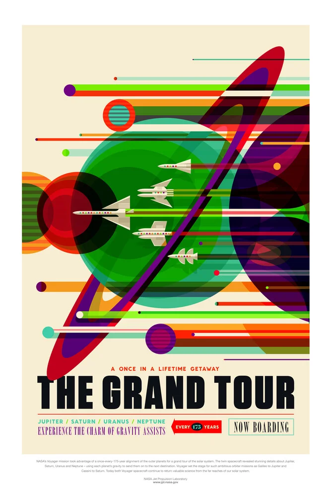 The Grand Tour, experience the charm of gravity assists - Fineart photography by Nasa Visions